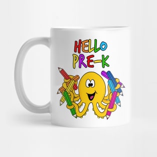 Hello Pre-K Octopus, First Day Of School Mug